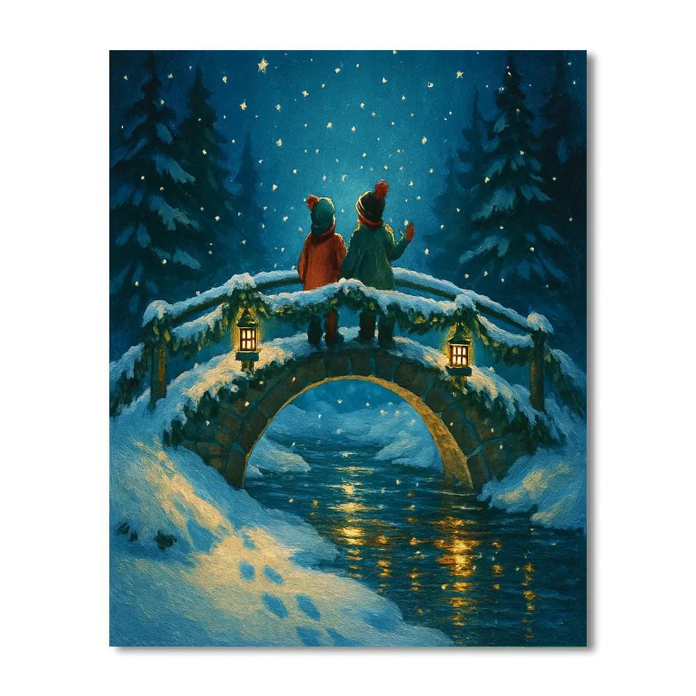 Evergreen Lantern Bridge Number painting