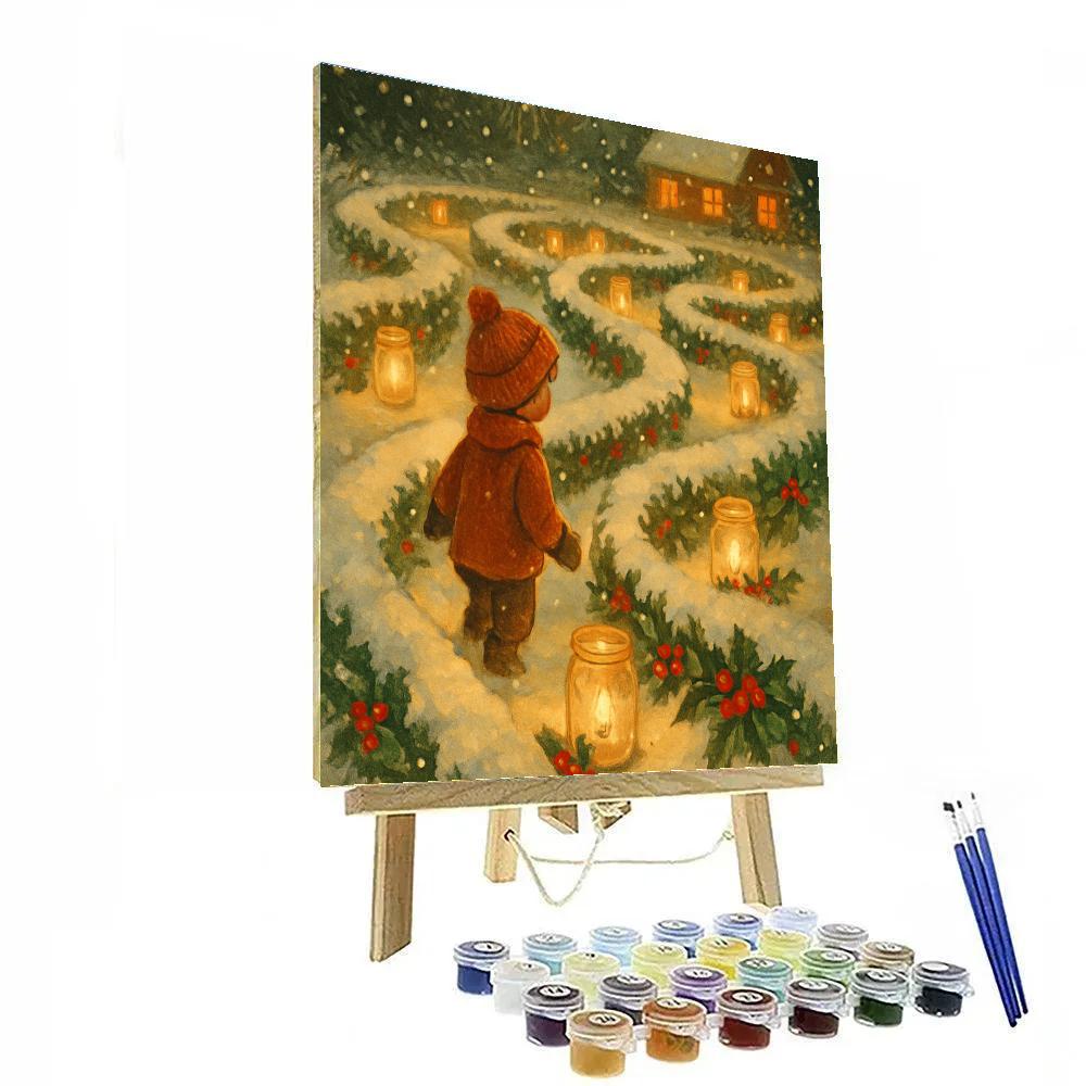 Candlelit Snow Maze Paint by numbers kits