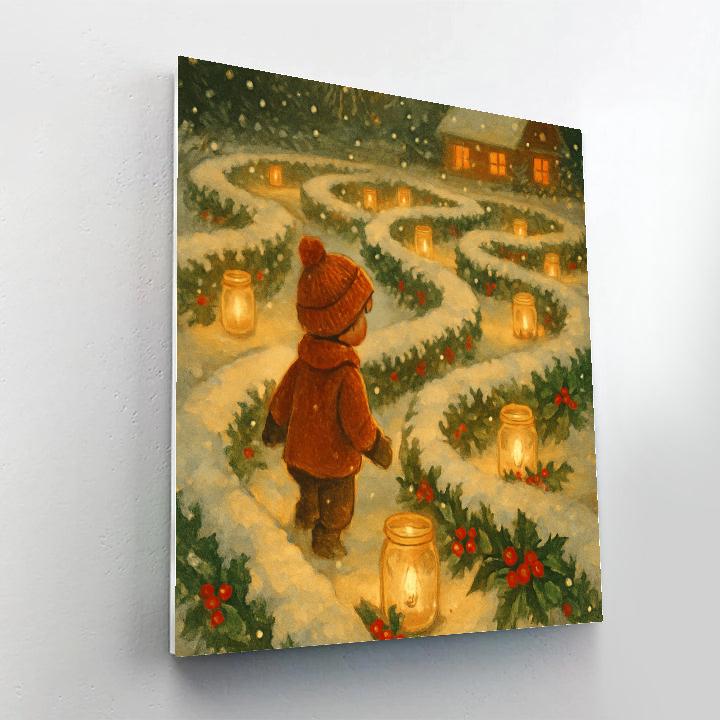 Candlelit Snow Maze Paint by numbers kits