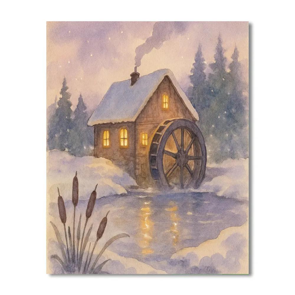 Glowing Millpond Evening Paint by numbers art