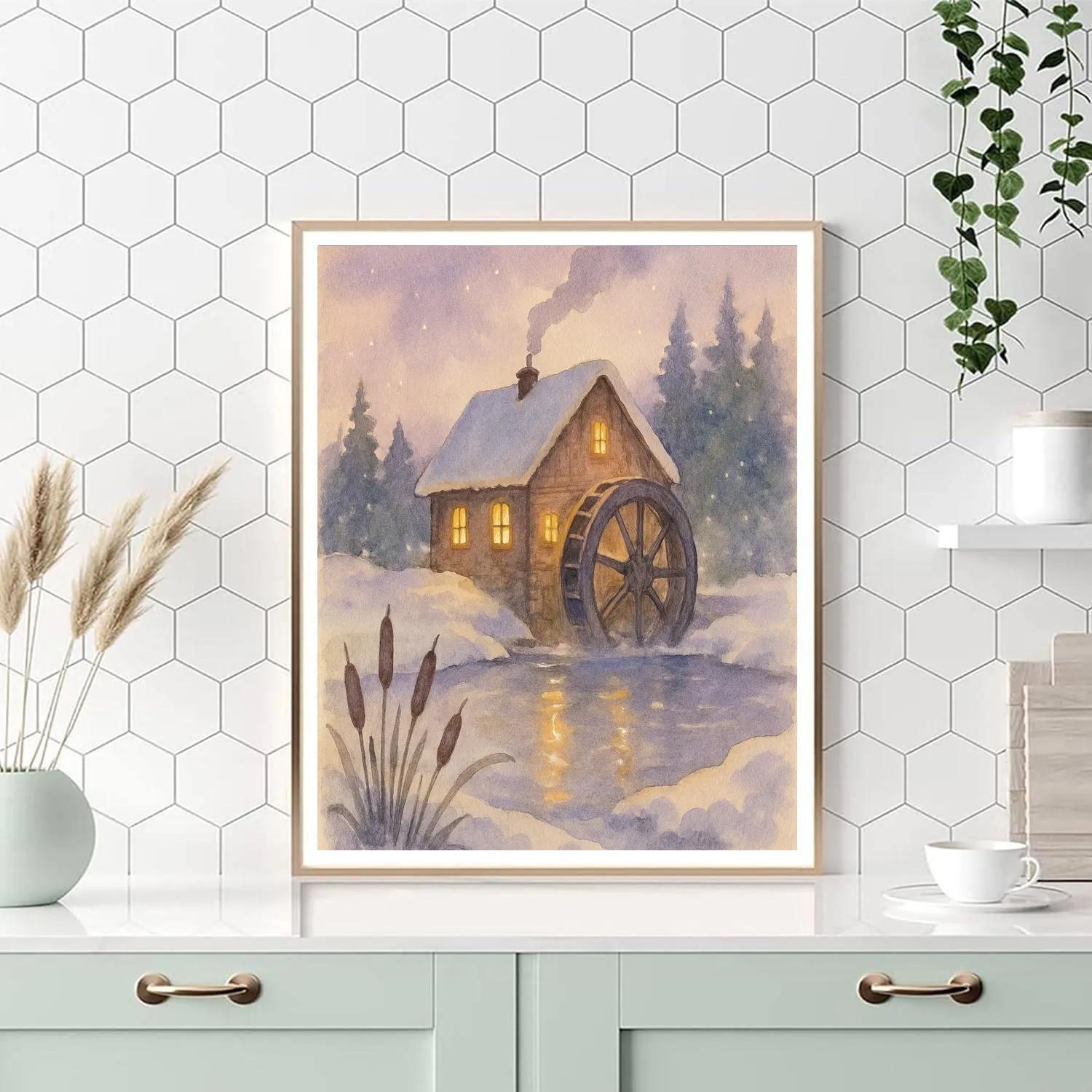 Glowing Millpond Evening Paint by numbers art