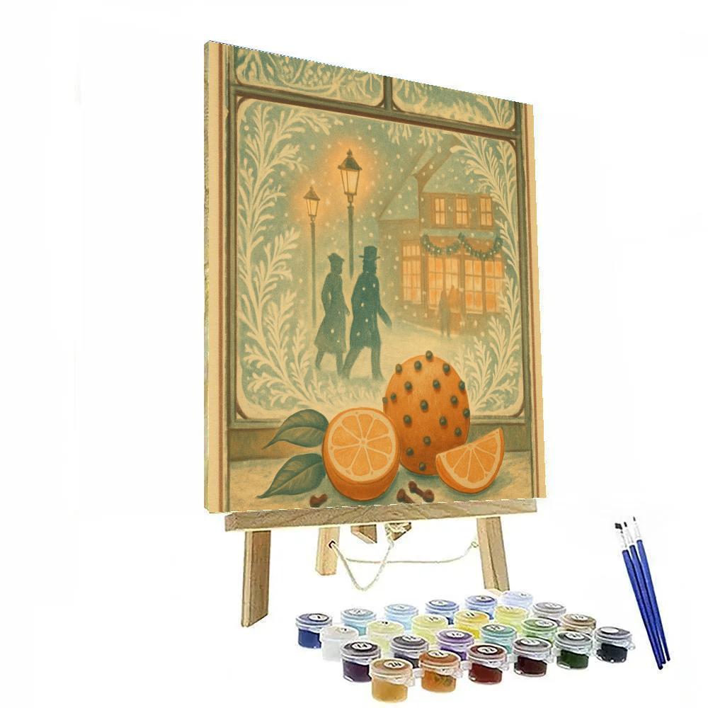 Lace Frost Window Street painting number kit