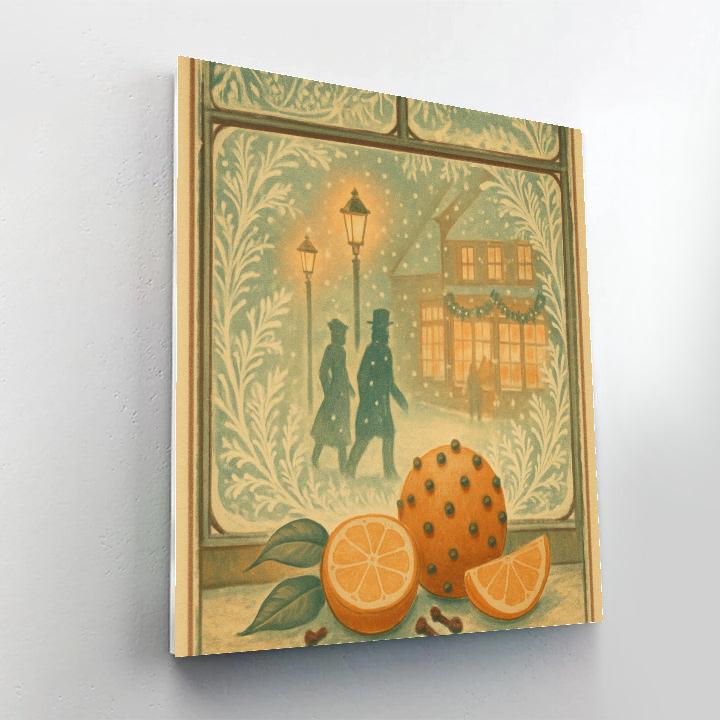 Lace Frost Window Street painting number kit