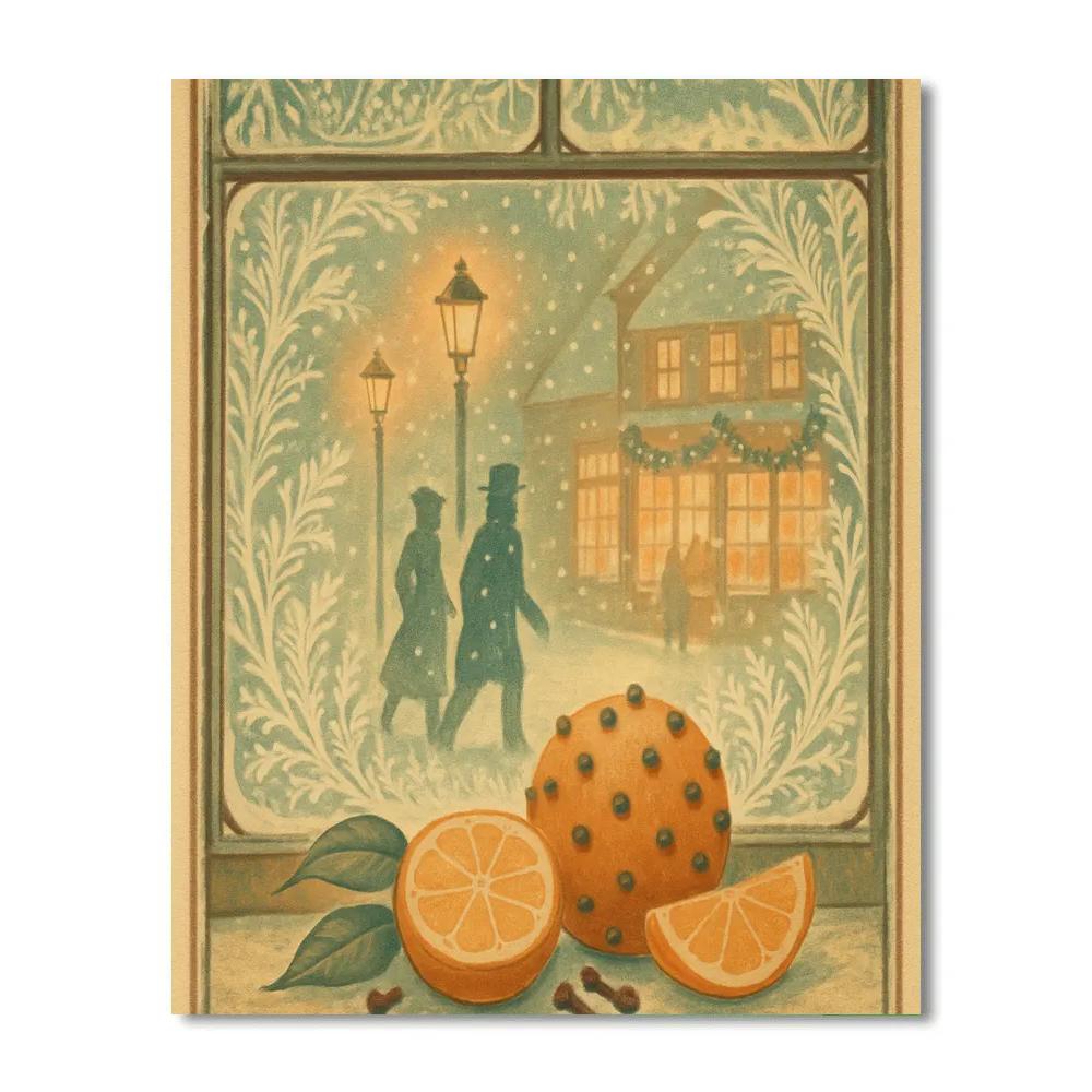 Lace Frost Window Street painting number kit