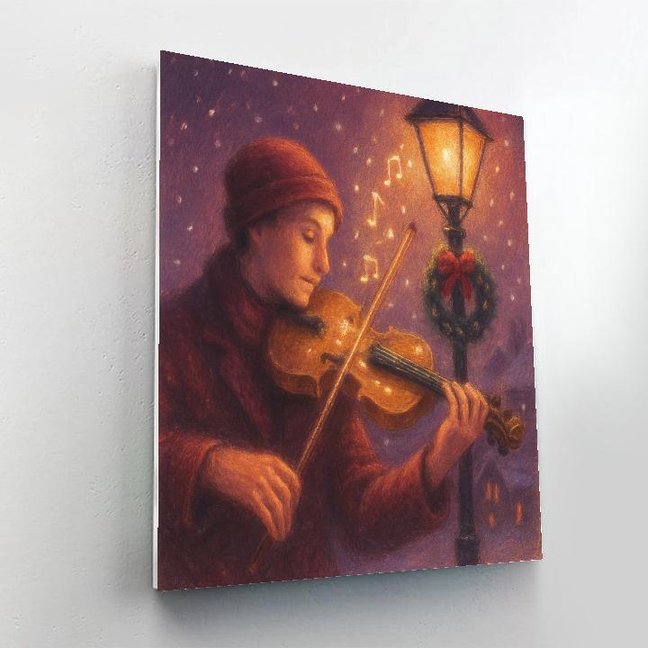Snowy Violin Serenade Paint by numbers kits