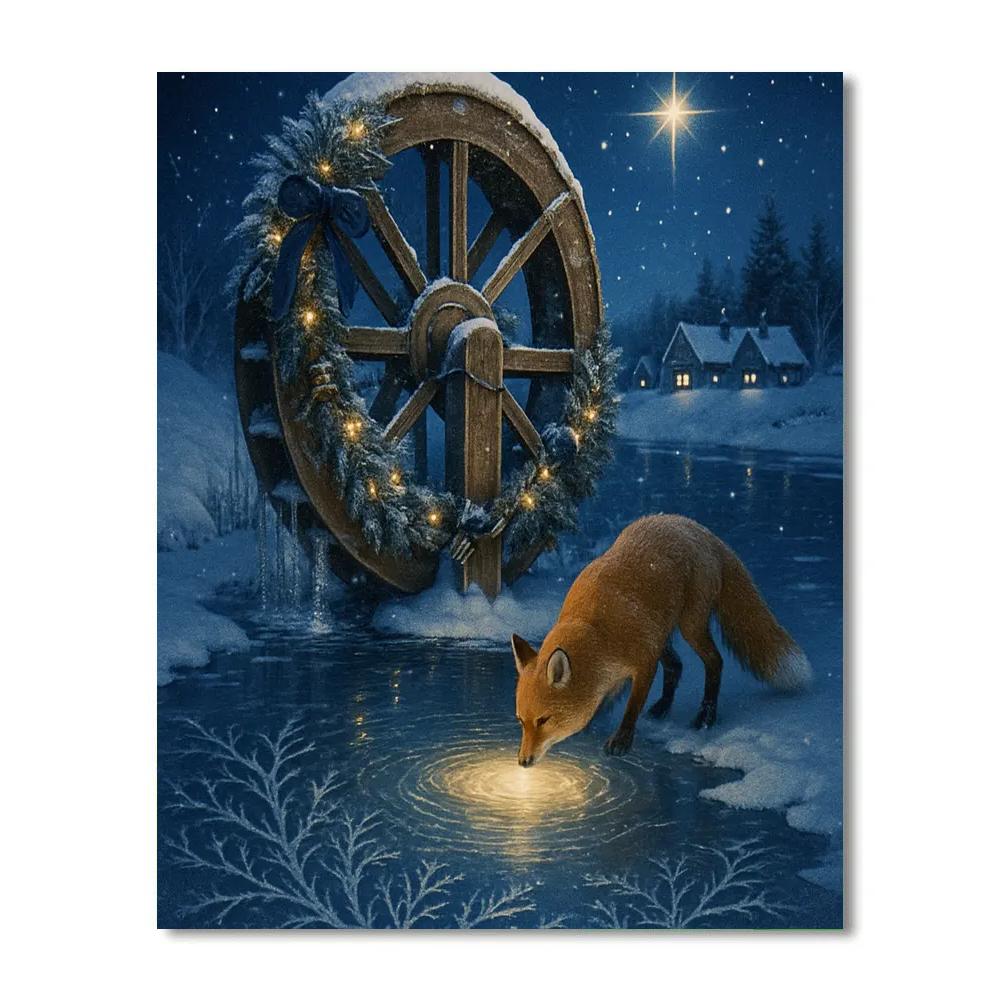 Frozen Waterwheel Starlight paint by numbers