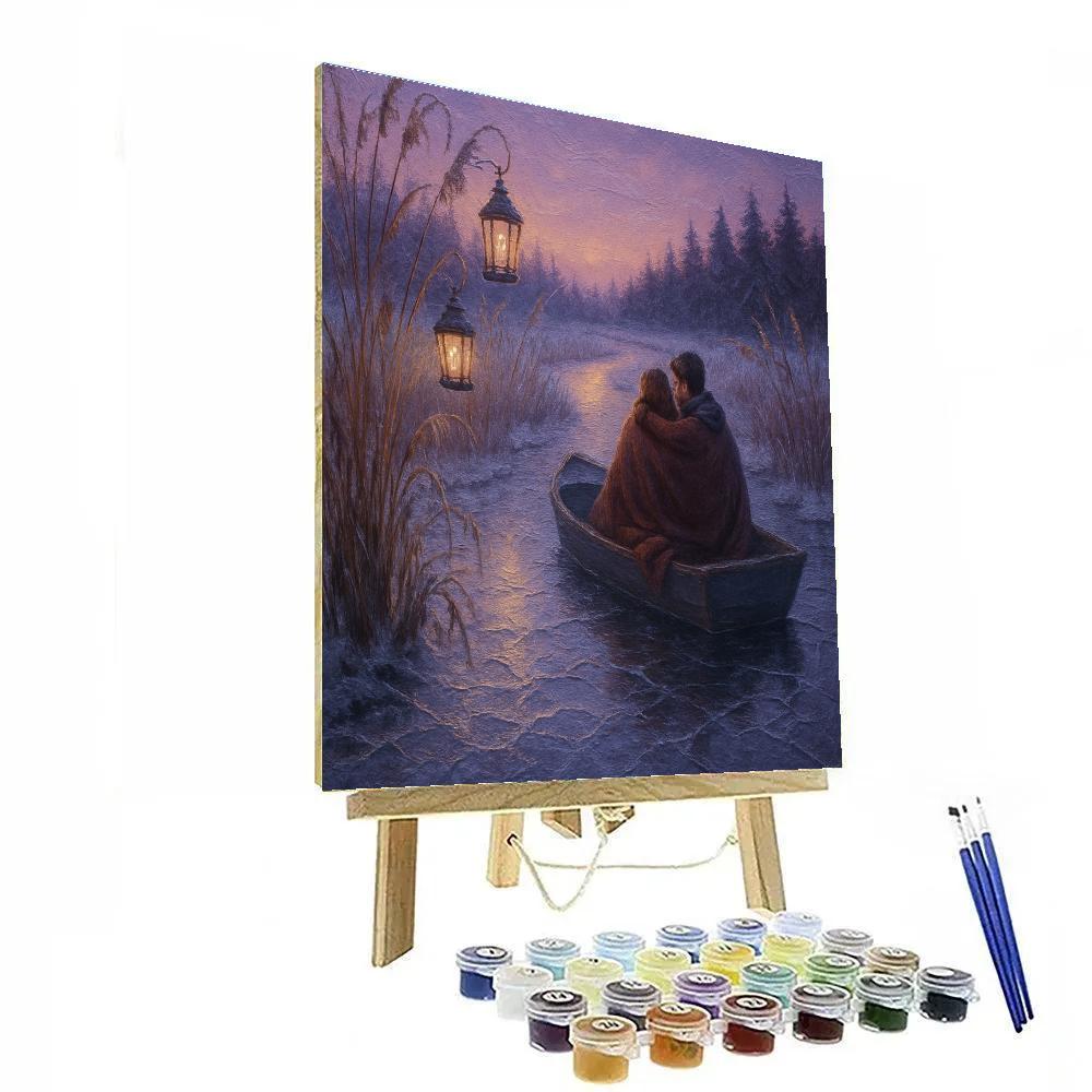 Twilight Lantern Skiff painting number kit