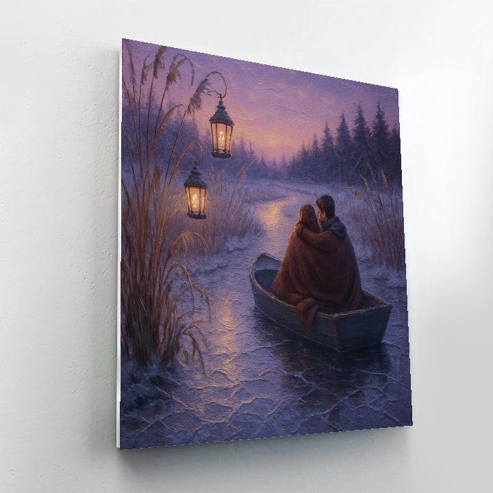 Twilight Lantern Skiff painting number kit