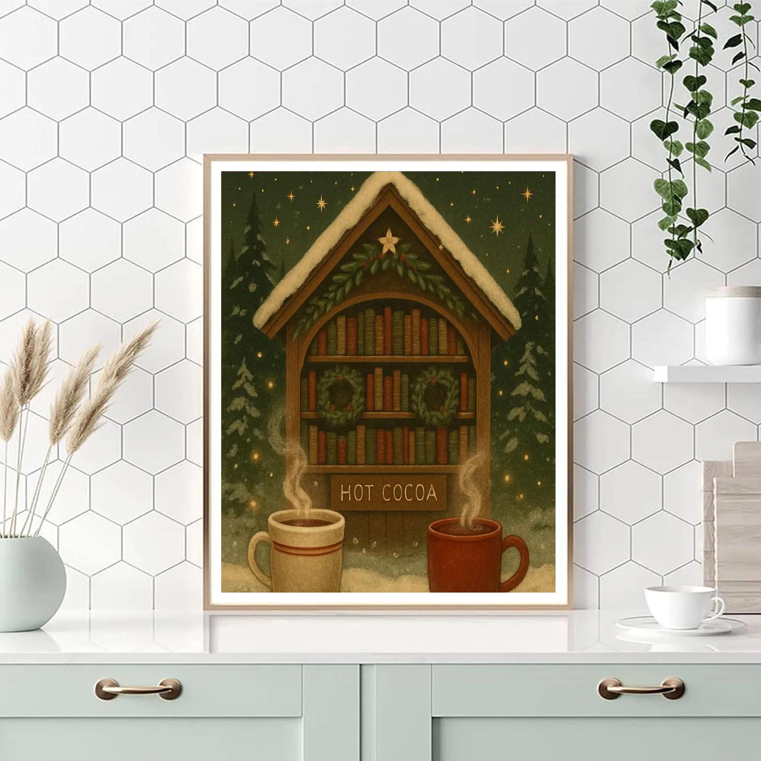 Forest Library Cocoa Corner painting number kit