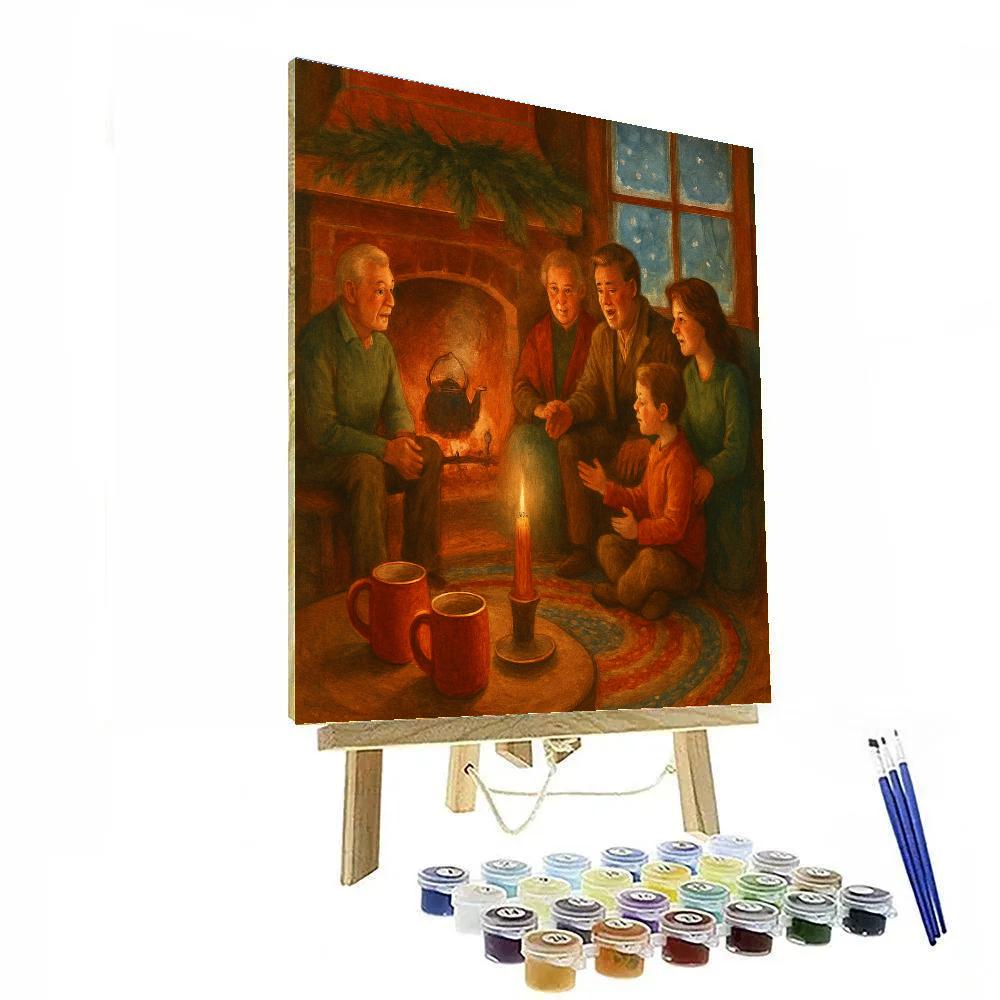 Cedar Hearth Story Circle Paint by numbers art