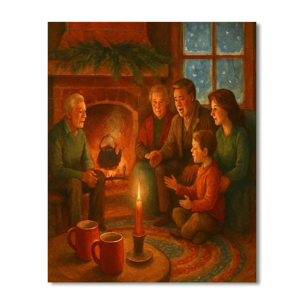 Cedar Hearth Story Circle Paint by numbers art