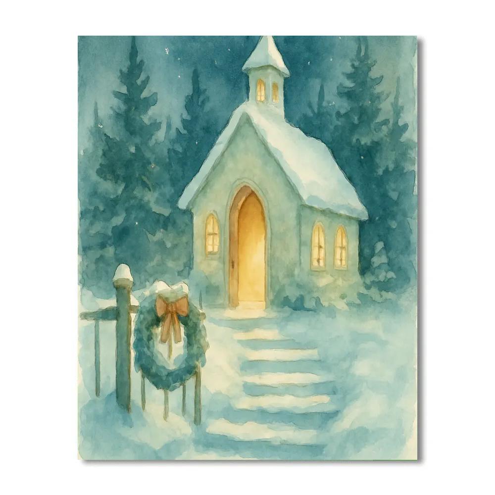 Silent Pines Chapel Steps paint by color
