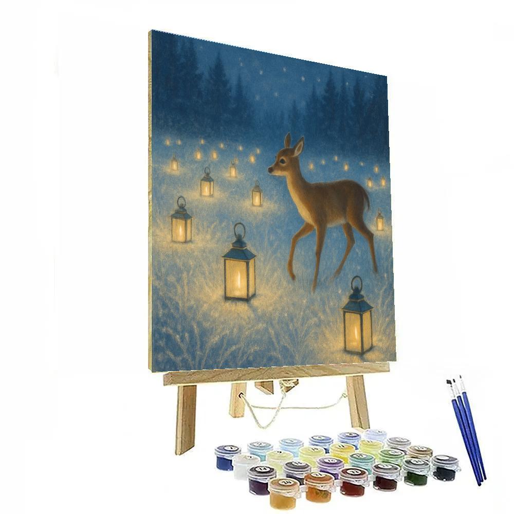 Frozen Lantern Meadow Numbered painting kits