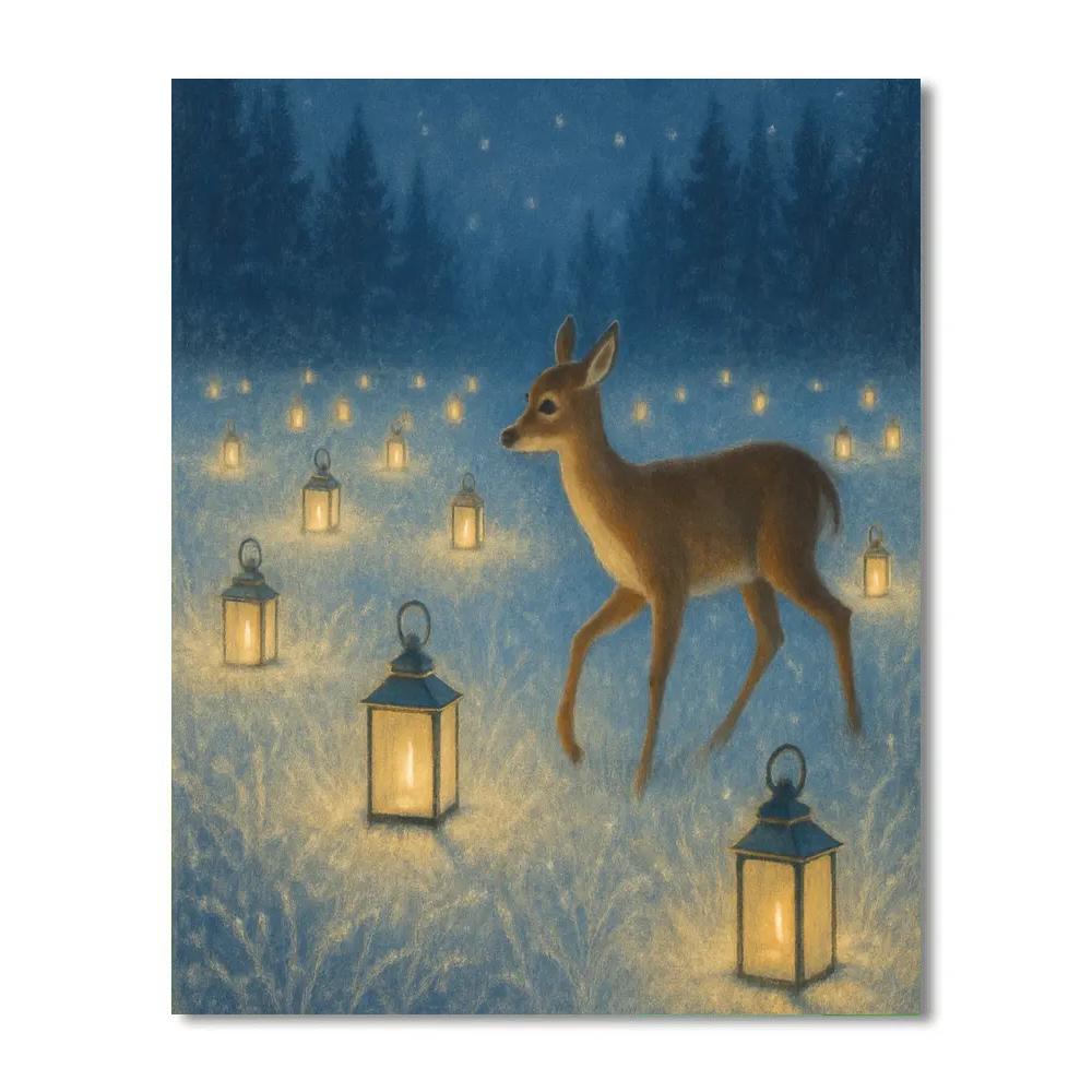 Frozen Lantern Meadow Numbered painting kits