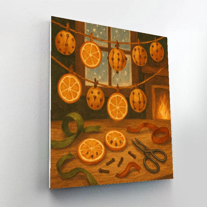 Winter Cottage Spices Painting by numbers kit