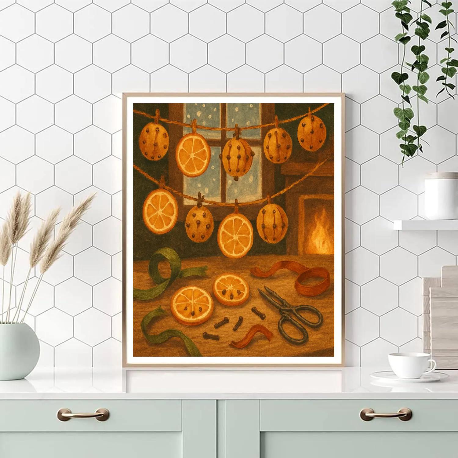 Winter Cottage Spices Painting by numbers kit