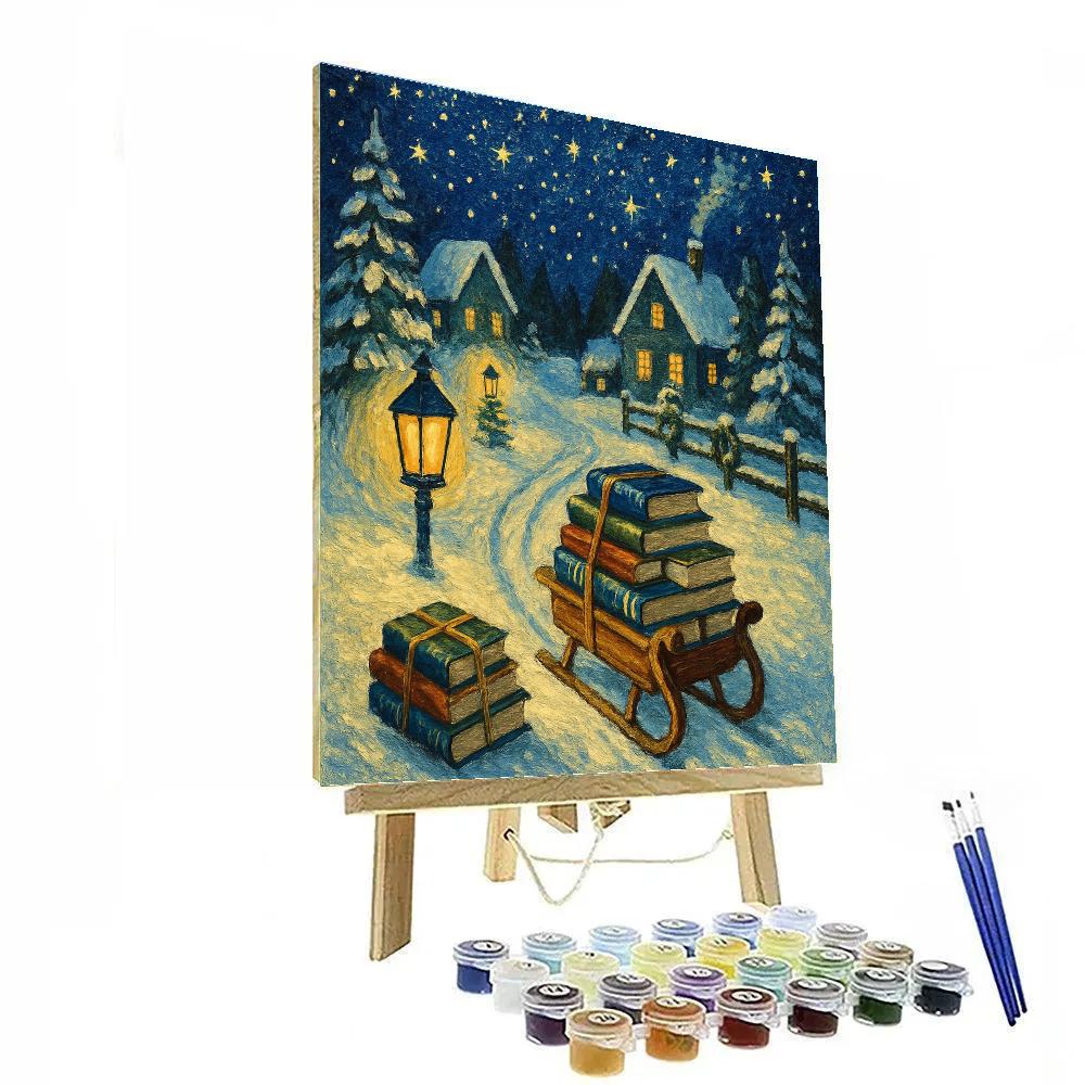 Starlit Sleigh Library Run paint by number