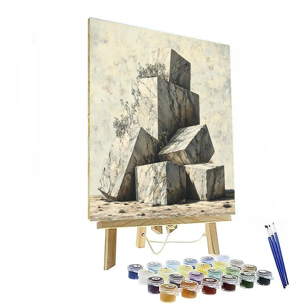 Michelangelo Inspired Celestial Tectonic Garden paint by number