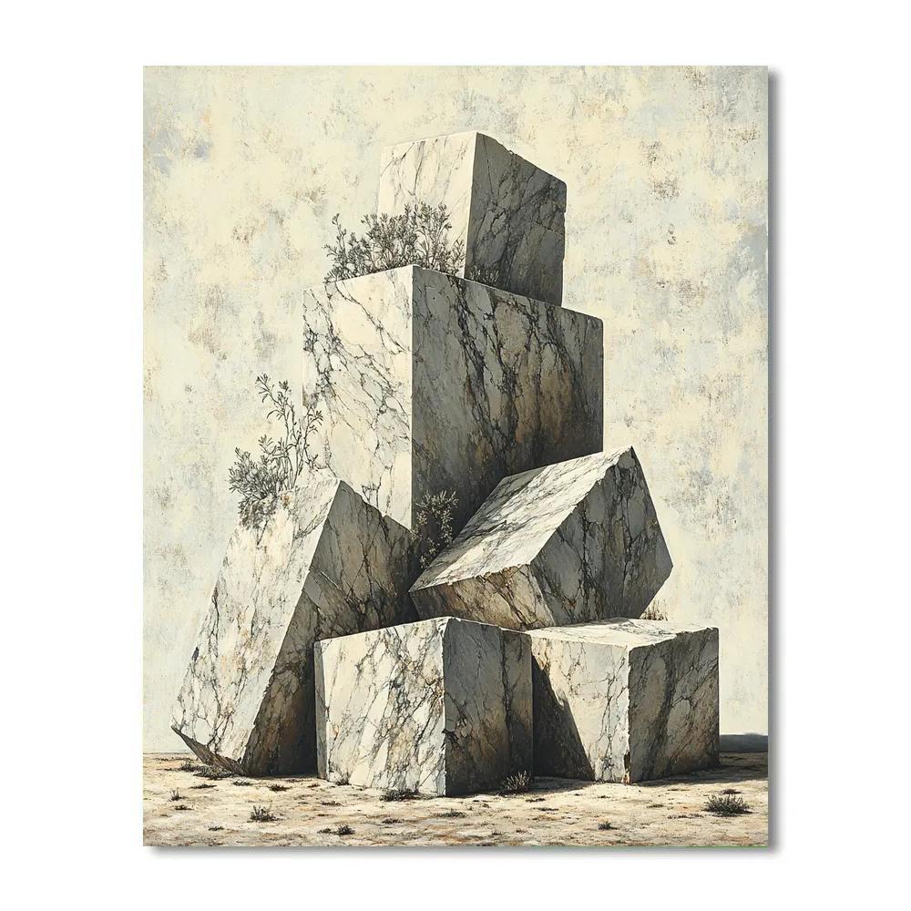 Michelangelo Inspired Celestial Tectonic Garden paint by number