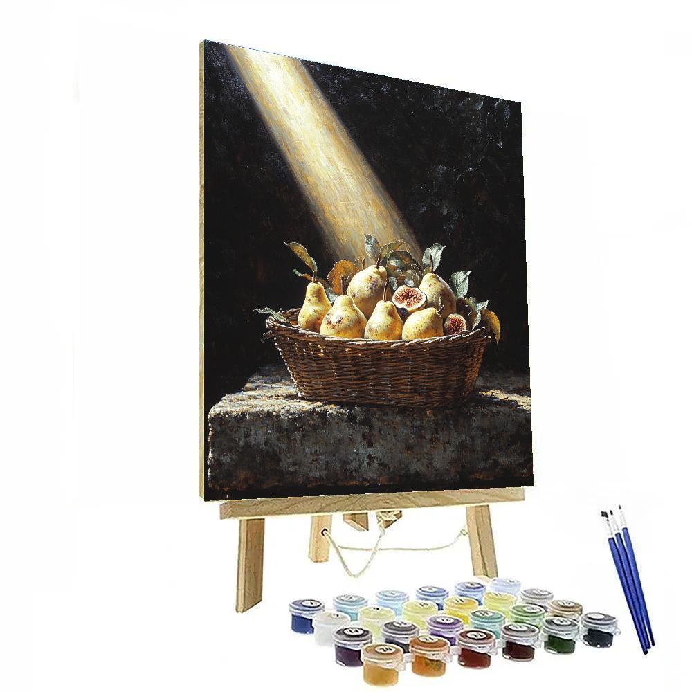 Caravaggio Inspired Vanishing Orchard Still Life Number painting