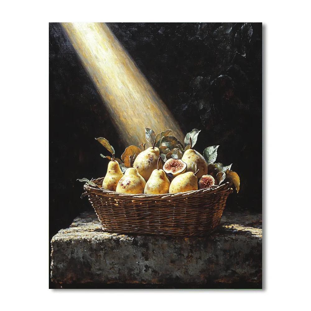 Caravaggio Inspired Vanishing Orchard Still Life Number painting