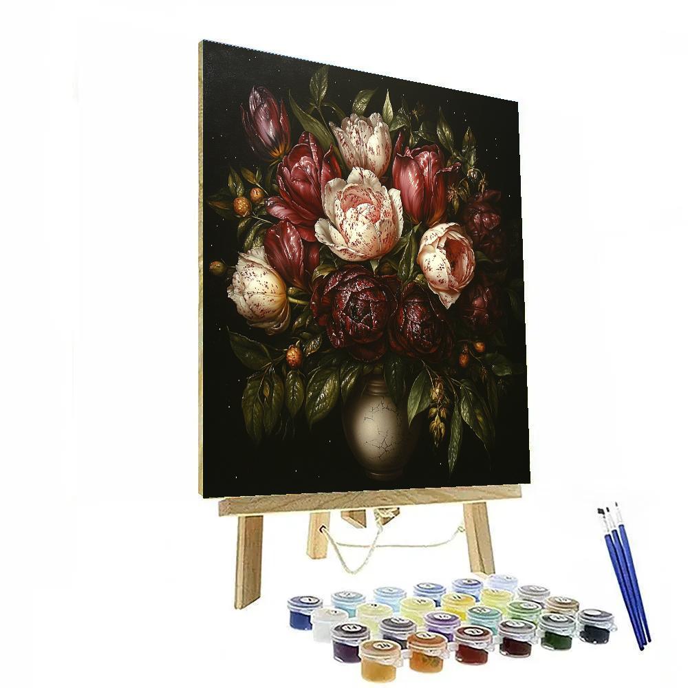 Caravaggio Inspired Withering Nocturne Bouquet Paint by numbers art