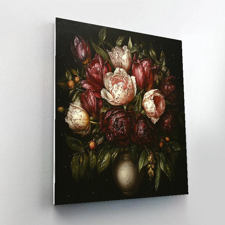 Caravaggio Inspired Withering Nocturne Bouquet Paint by numbers art
