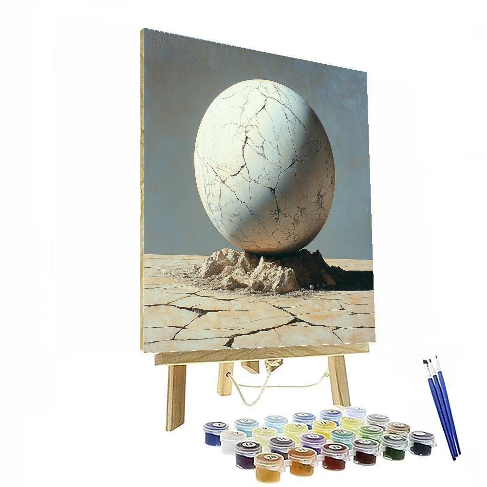 Michelangelo Inspired Planet Seed Reliquary Number painting