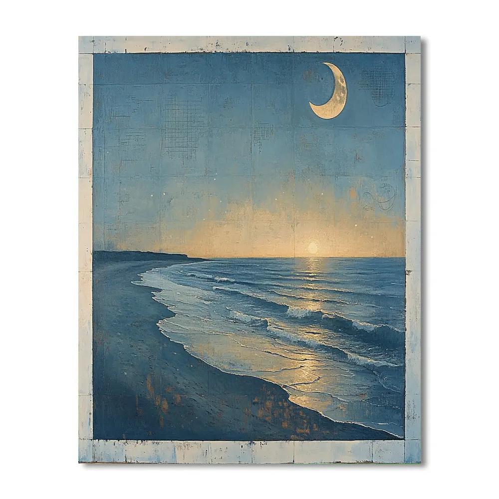 Leonardo Da Vinci Inspired Selenic Tideforms paint by number