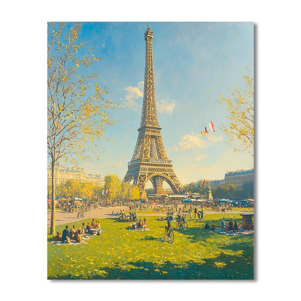 Eiffel Tower Viewpoint Paris France Paint by numbers kits