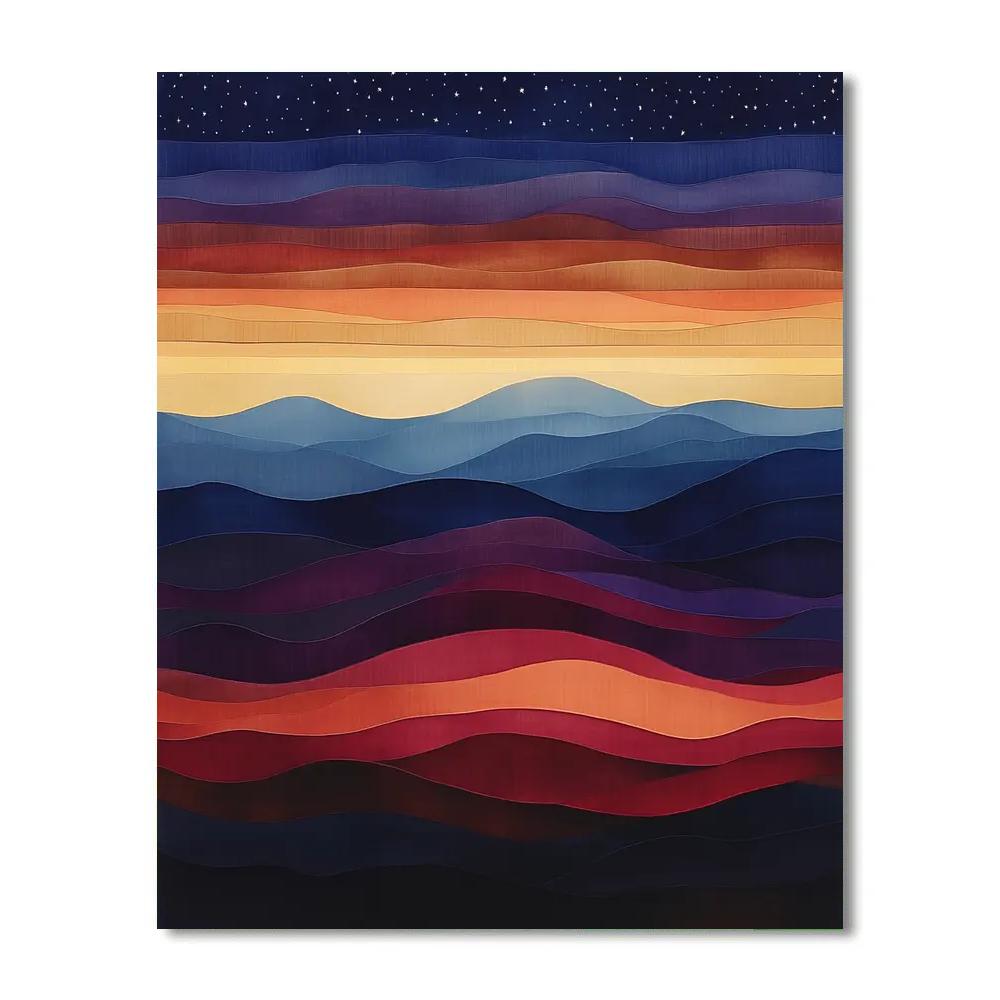 Paul Klee Inspired Chromatic Nocturne Landscape Numbered painting kits