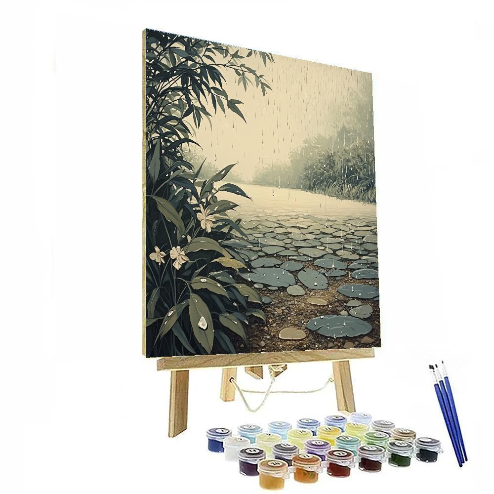 Leonardo Da Vinci Inspired Luminous Rain Garden Numbered painting kits