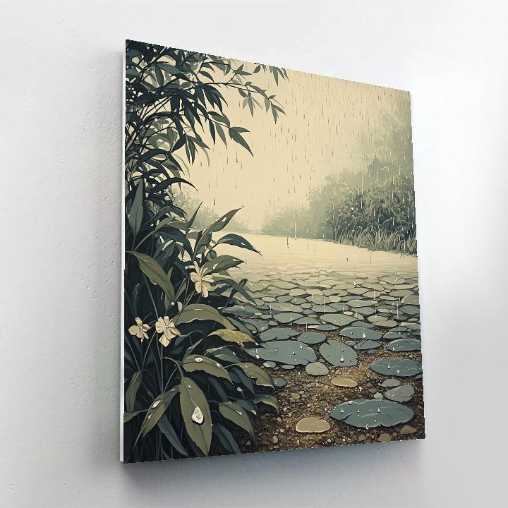 Leonardo Da Vinci Inspired Luminous Rain Garden Numbered painting kits