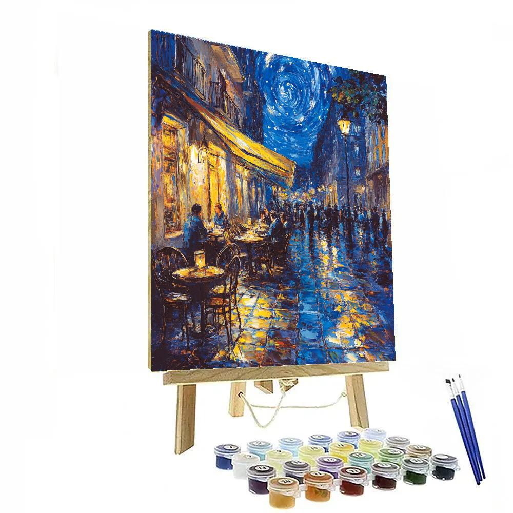 Van Gogh Inspired Citylights Cafe Number painting