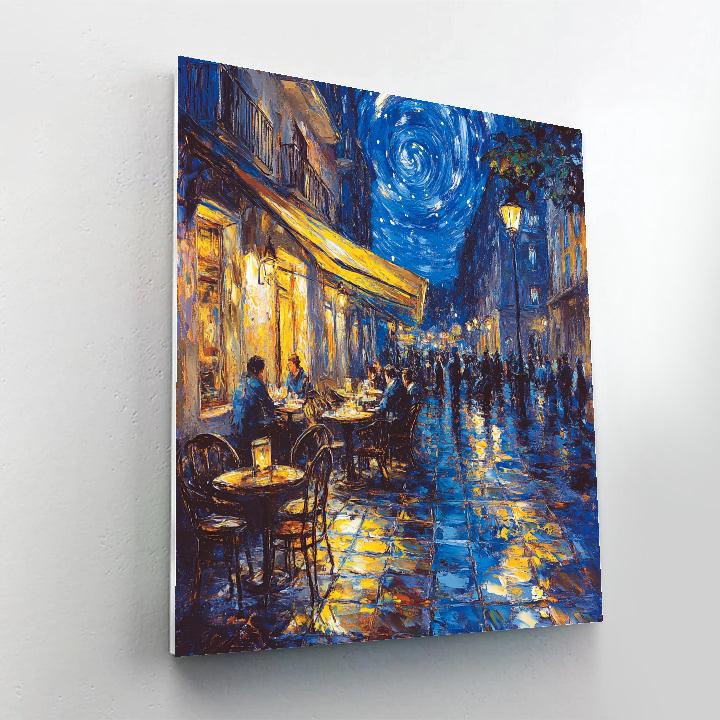 Van Gogh Inspired Citylights Cafe Number painting