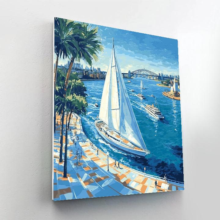 Sydney Opera House Harbour View Sydney Australia Paint by numbers art