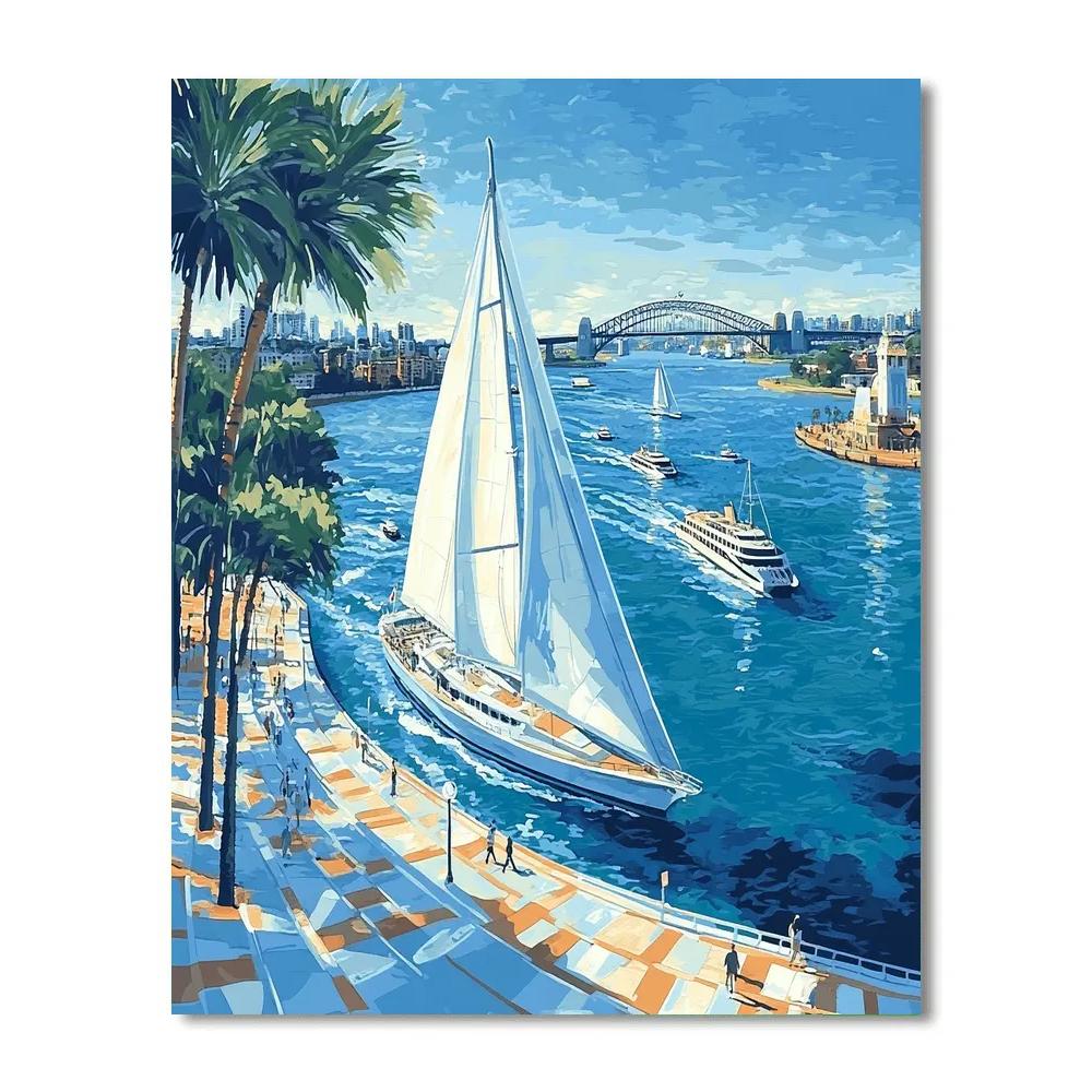 Sydney Opera House Harbour View Sydney Australia Paint by numbers art