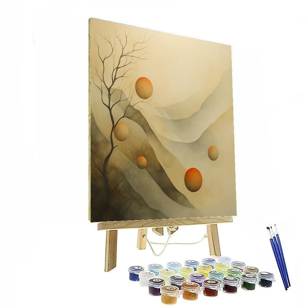 Leonardo Da Vinci Inspired Nebular Orchard paint by numbers
