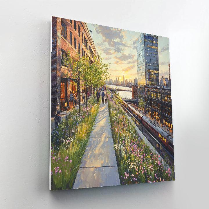The High Line Garden Walk New York United States Numbered painting kits