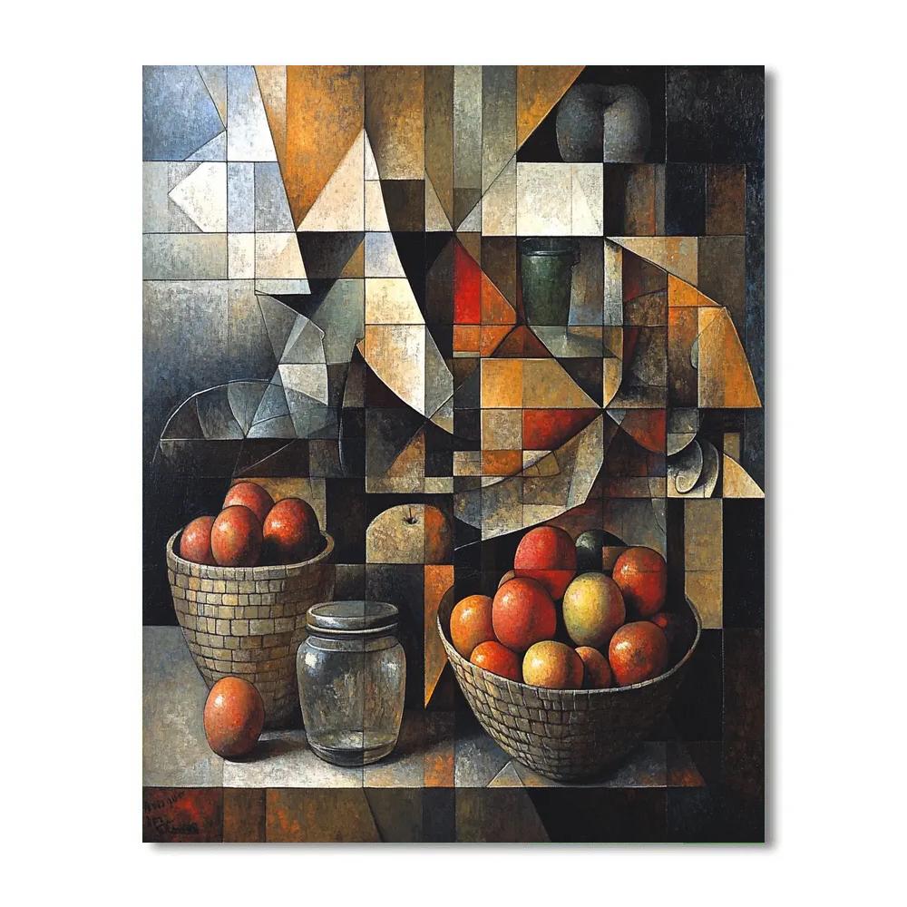 Picasso Inspired Abstract Market paint by color
