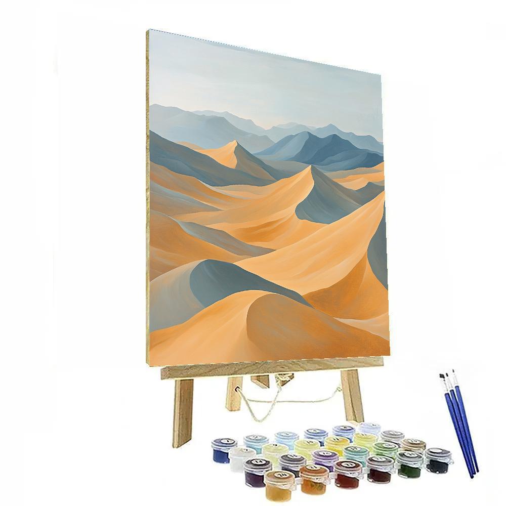 Leonardo Da Vinci Inspired Wind Script Over Dunes Number painting