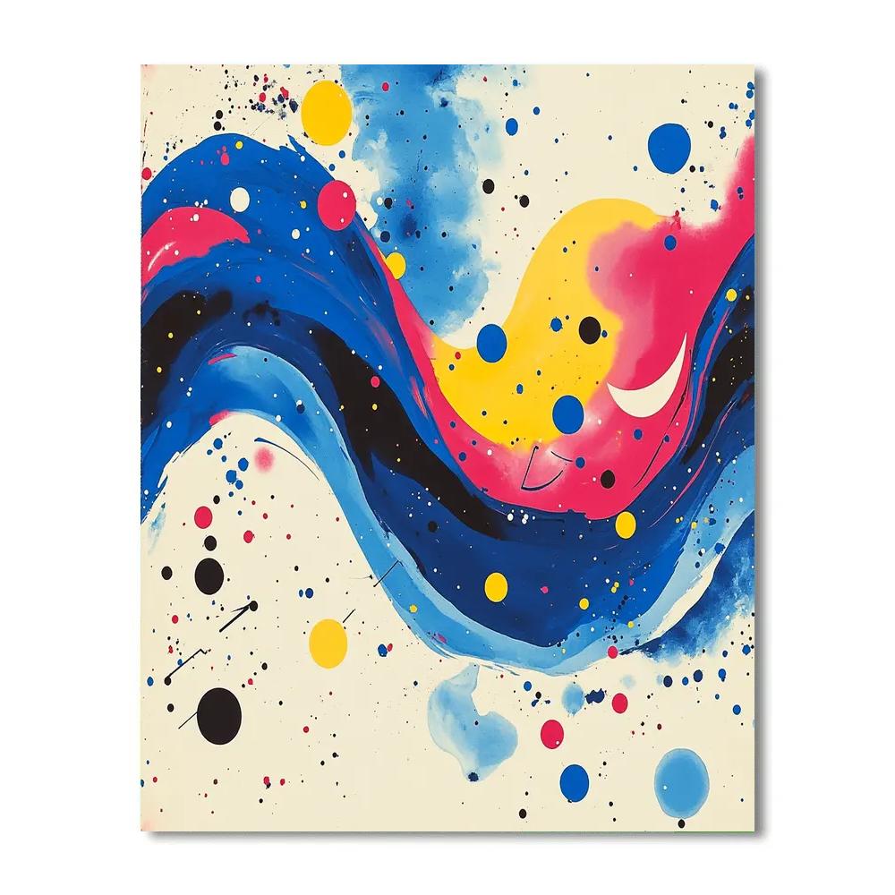 Joan Miró Inspired Quantum Nebula Whispers Numbered painting kits