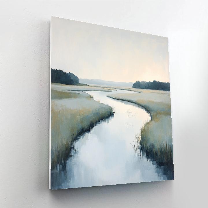 Leonardo Da Vinci Inspired River Of Morning Mists painting number kit