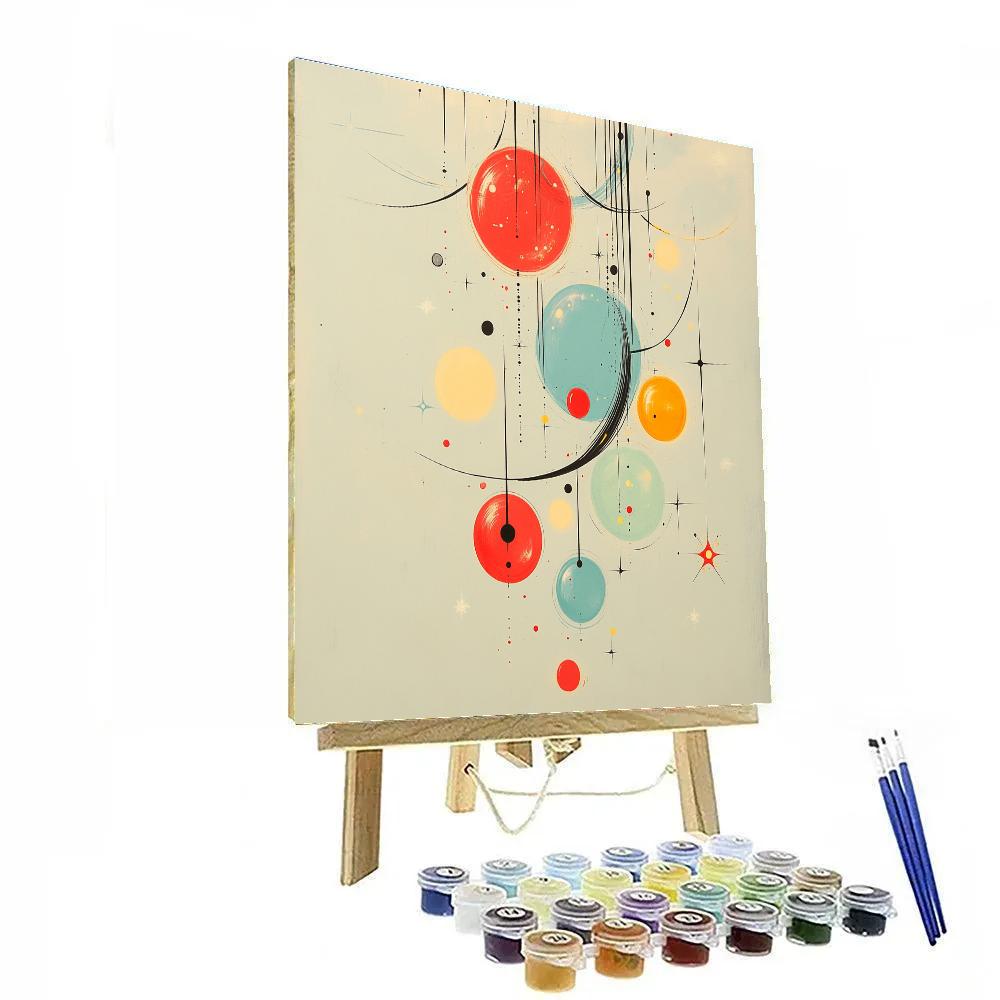 Joan Miró Inspired Orbital Color Harmony paint by color
