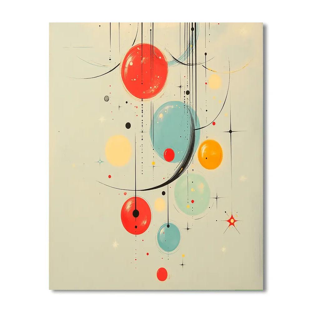 Joan Miró Inspired Orbital Color Harmony paint by color