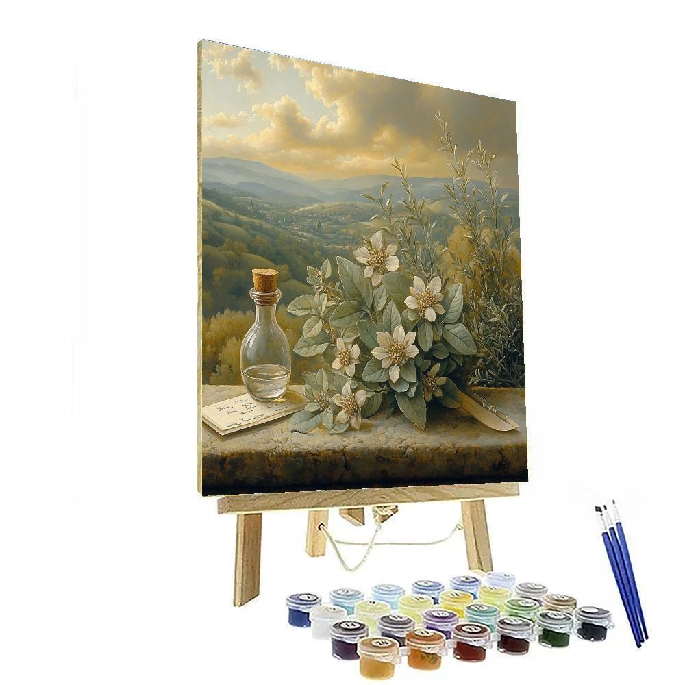 Leonardo Da Vinci Inspired Renaissance Botanicals paint by color