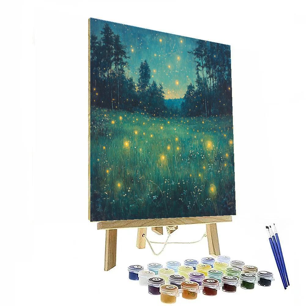 Leonardo Da Vinci Inspired Firefly Constellations paint by color