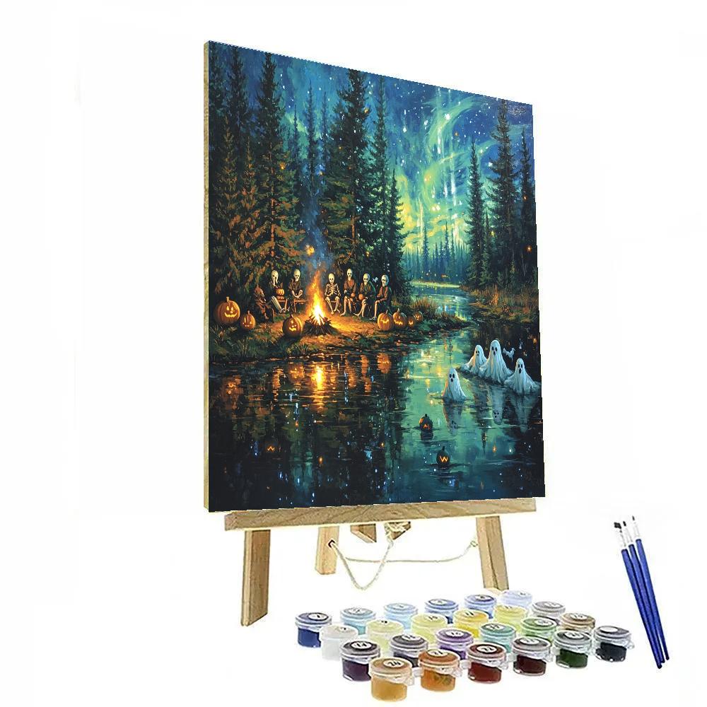 Mirror Lake Halloween Reflections Collection Painting by numbers kit