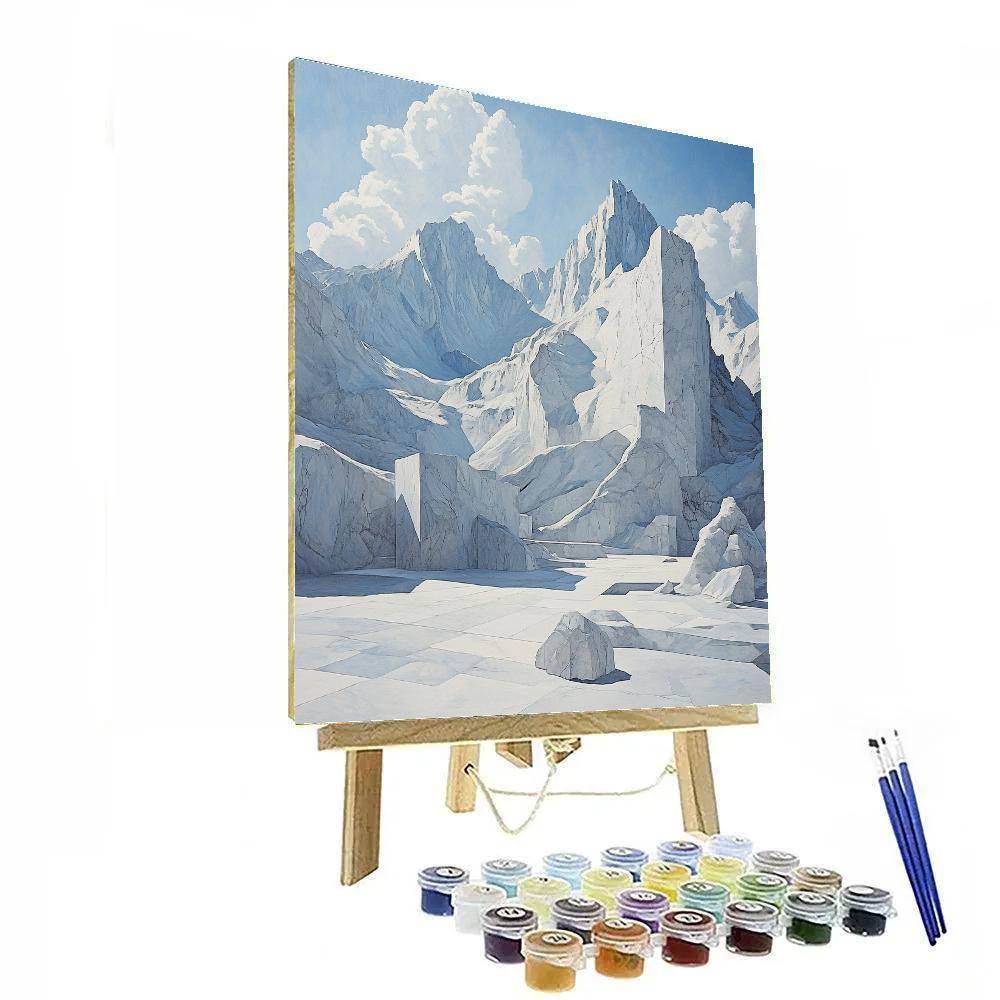 Michelangelo Inspired Heroic Mountain paint by numbers