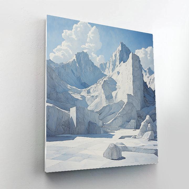 Michelangelo Inspired Heroic Mountain paint by numbers